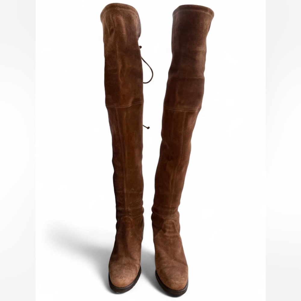 STUART WEITZMAN Brown Over-the-Knee Suede Boots